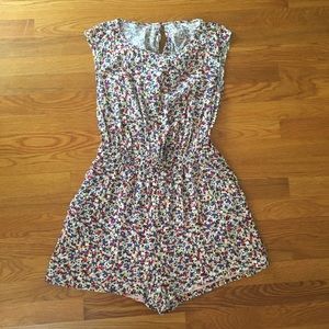 BCBGeneration Floral Open-Back Romper
